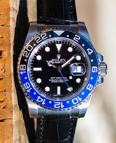 rolex gmt with leather strap